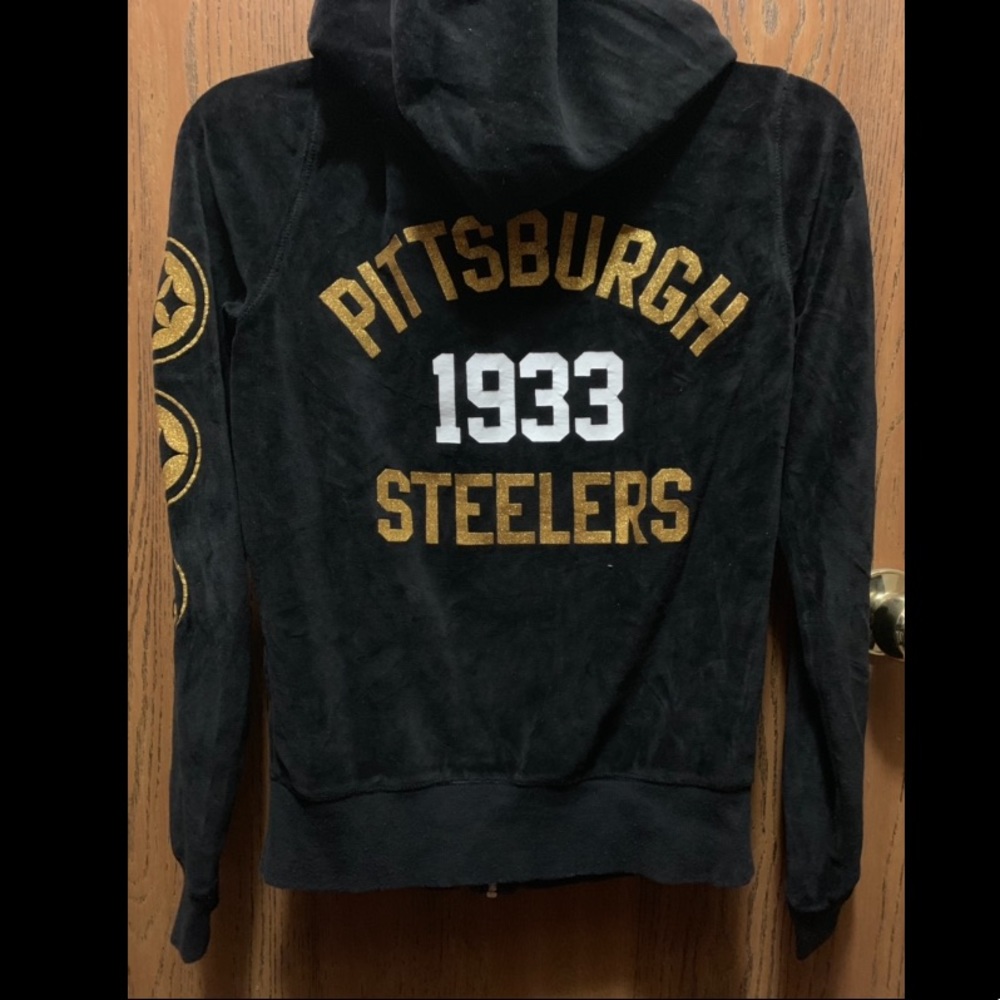 Victoria’s Secret Pink Steelers velvet zip up